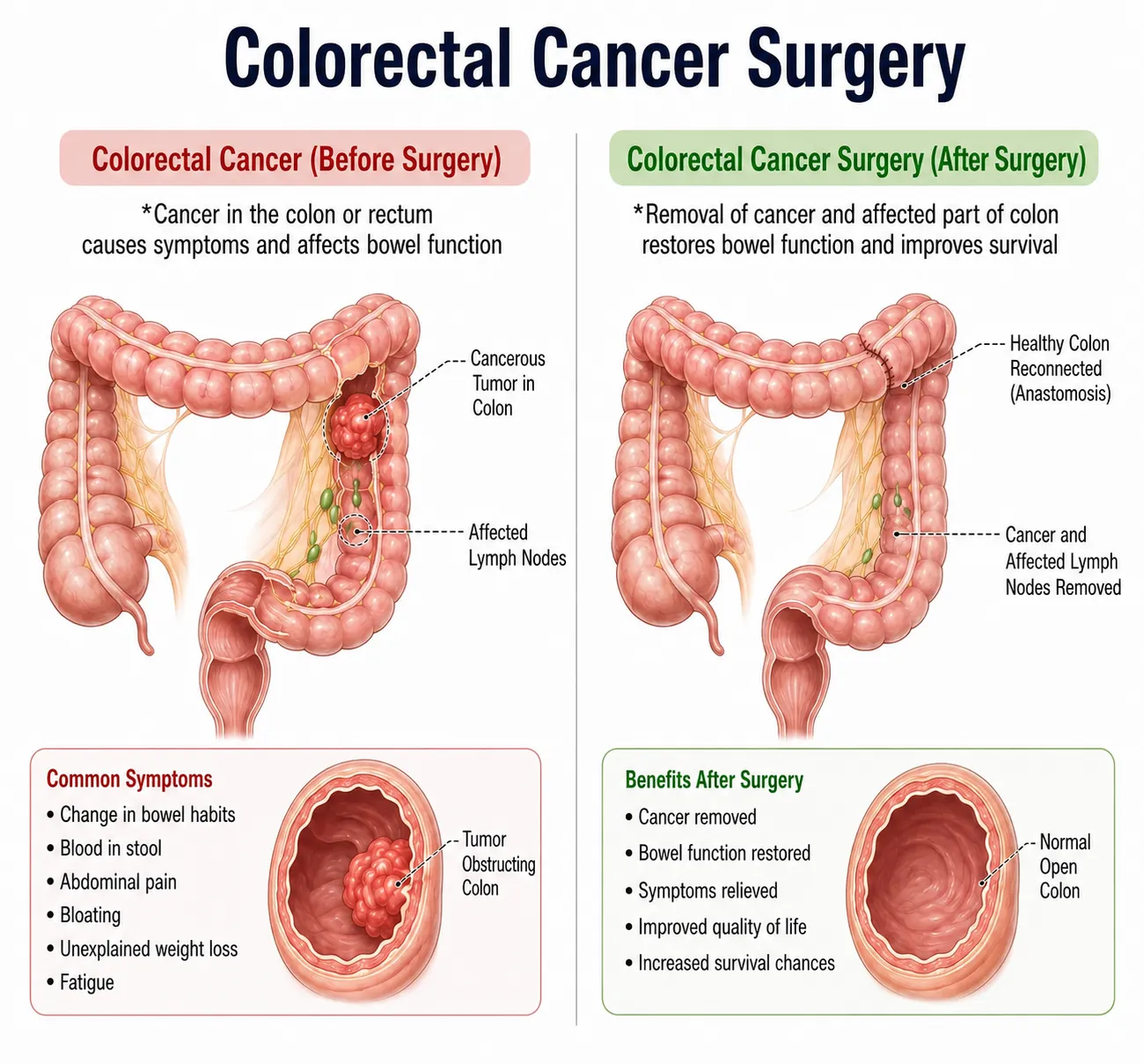 Colorectal Cancer Surgery — anatomy diagram
